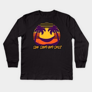 Sun, Sand and Smile Kids Long Sleeve T-Shirt